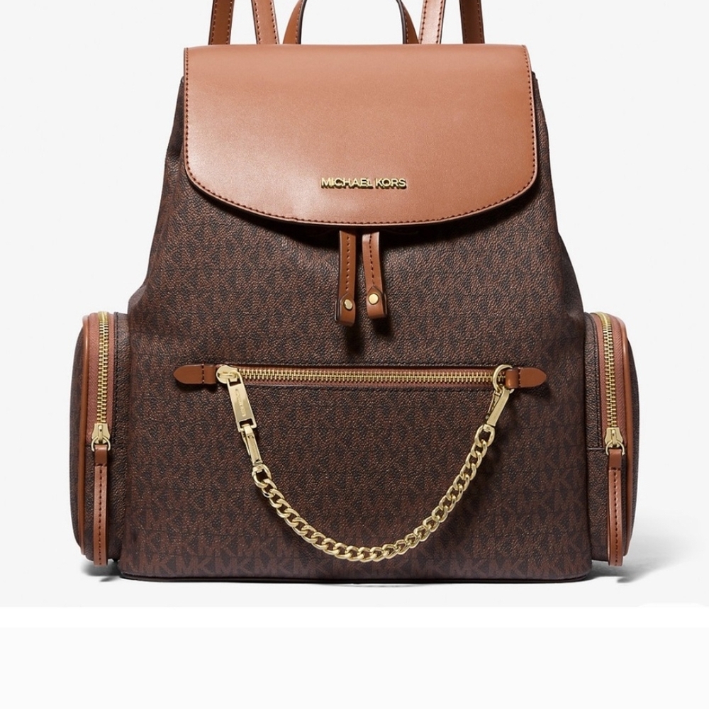 Michael Kors Large Jet Set Brown Backpack